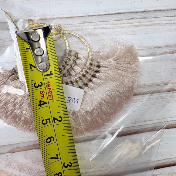 🆕 Nakamol Boho Fringe Hoop Earrings New! - Picture 3 of 4